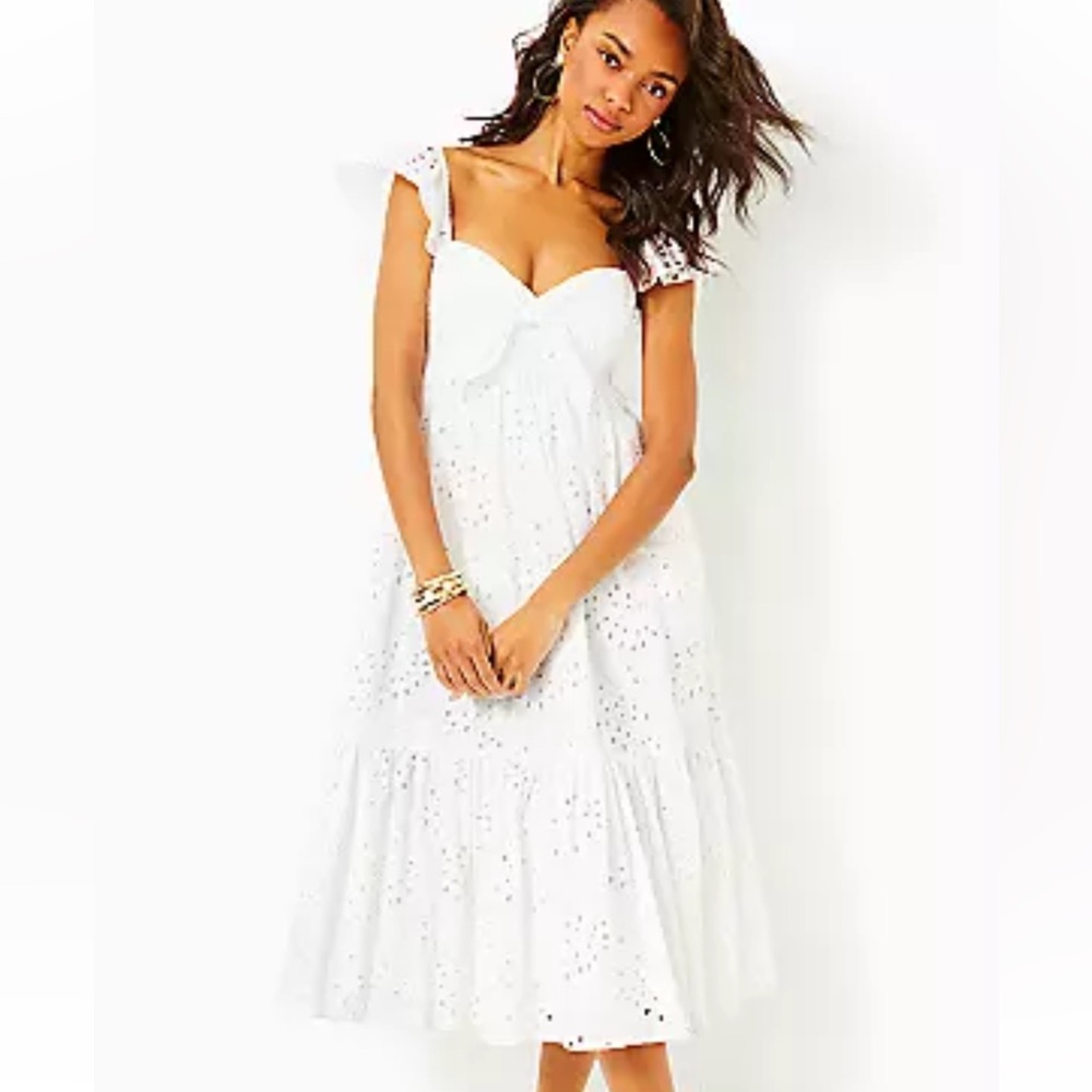 NWT Lilly Pulitzer Lantana Eyelet Midi Dress